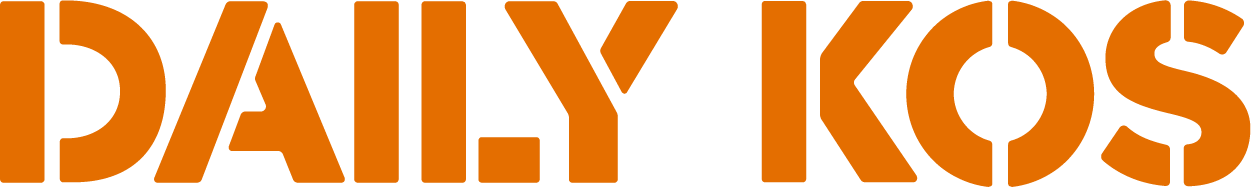 The logo of Daily Kos features the words "DAILY KOS" in large, bold, orange letters on a transparent background. The font is modern and sans-serif, emphasizing a clean and straightforward design.
